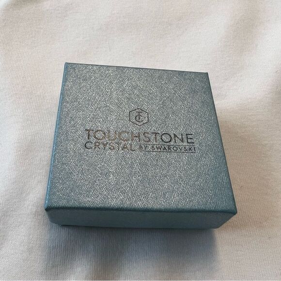 Touchstone Crystal by Swarovski Diamond Stud Earrings / Pearl backings NWT - Picture 2 of 4